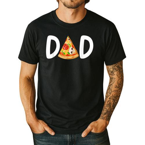 Dad Birthday Pizza 1st Birthday Pizza Family Matching Men's Casual T-Shirt - Father's Day Fun
