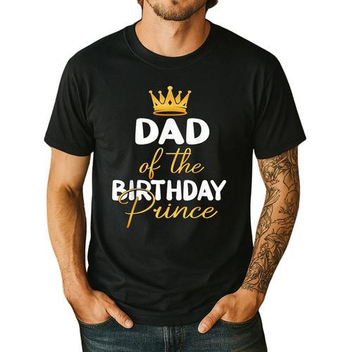 Dad Of The Birthday Prince Boy Bday Party Idea For Him Men's Casual T-Shirt - Father's Day Fun