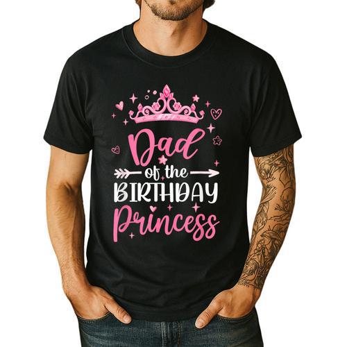 Dad Of The Birthday Princess Birthday Girl Kid Family Men's Casual T-Shirt - Father's Day Fun