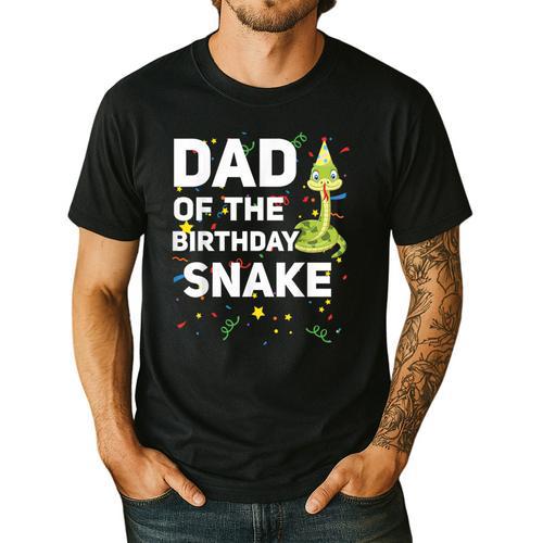 Dad Of The Birthday Snake Themed Birthday Party Men's Casual T-Shirt - Father's Day Fun