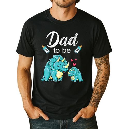 Dad To Be Dinosaur Baby Shower For Boy Men's Casual T-Shirt - Father's Day Fun