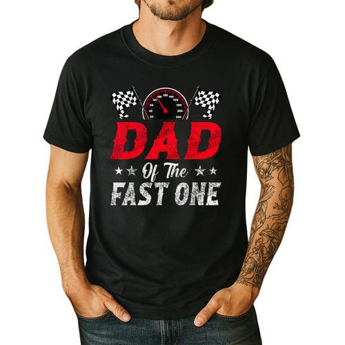 Dad Of The Fast One 1st Birthday Racing Car Family Men's Casual T-Shirt - Father's Day Fun