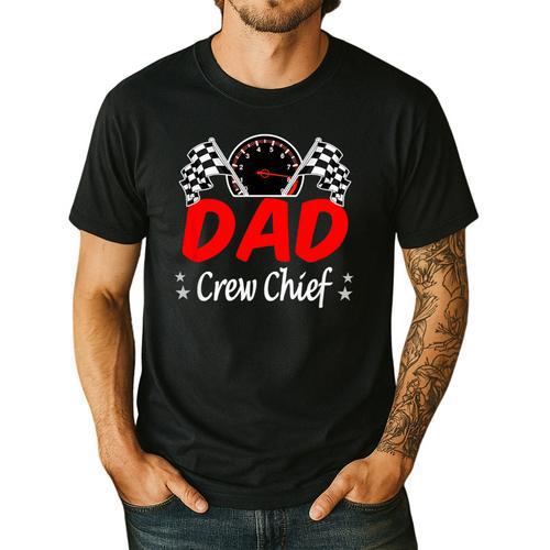 Dad Pit Crew Chief Racing Birthday Childs Party Fun Men's Casual T-Shirt - Father's Day Fun