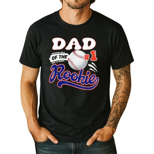 Dad Rookie Of Year 1st Birthday Baseball Theme Matching Men's Casual T-Shirt - Father's Day Fun
