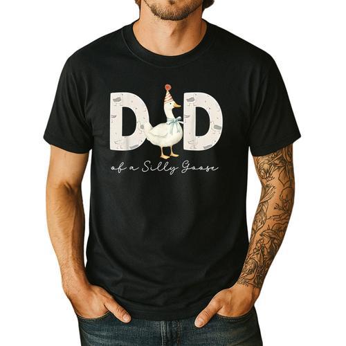 Dad Of The Silly Goose Silly Goose Birthday Matching Family Men's Casual T-Shirt - Father's Day Fun