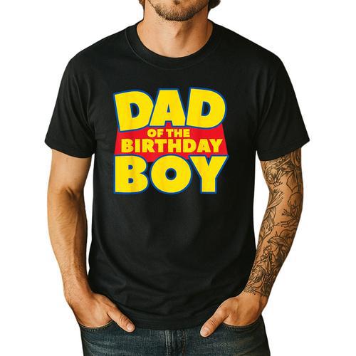 Dad Of The Toy Birthday Boy Story Theme B-Day Men's Casual T-Shirt - Father's Day Fun