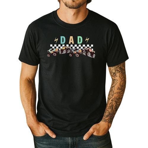Dad Truck Dad Monster Truck Are My Jam Truck Lovers Men's Casual T-Shirt - Father's Day Fun