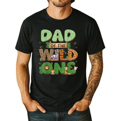 Dad Of The Wild One Birthday Family Matching Party Decor Men's Casual T-Shirt - Father's Day Fun