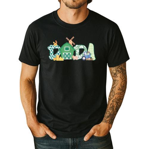 Dada Farm Animal Birthday Family Matching Party Dad Father Men's Casual T-Shirt - Father's Day Fun