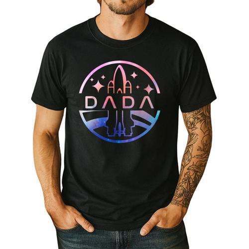 Dada Space Astronaut Rocket Birthday Party Men's Casual T-Shirt - Father's Day Fun