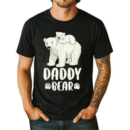 Daddy Bear And Cub Polar Bear Men's Casual T-Shirt - Father's Day Fun