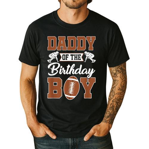Daddy Of The Birthday Boy Football Party Family Matching Men's Casual T-Shirt - Father's Day Fun