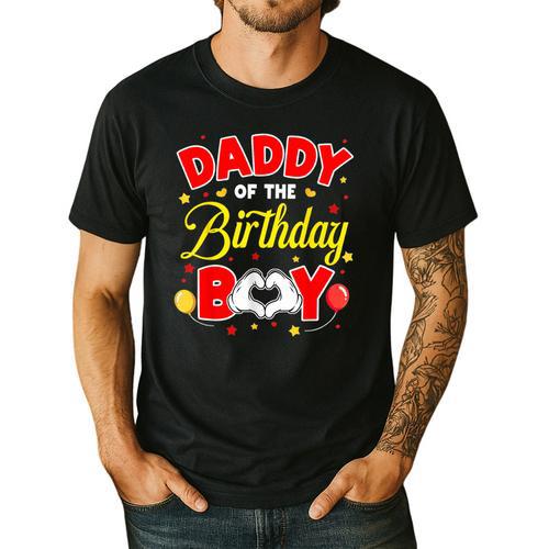 Daddy Of The Birthday Boy Matching Dad Son Family Birthday Men's Casual T-Shirt - Father's Day Fun