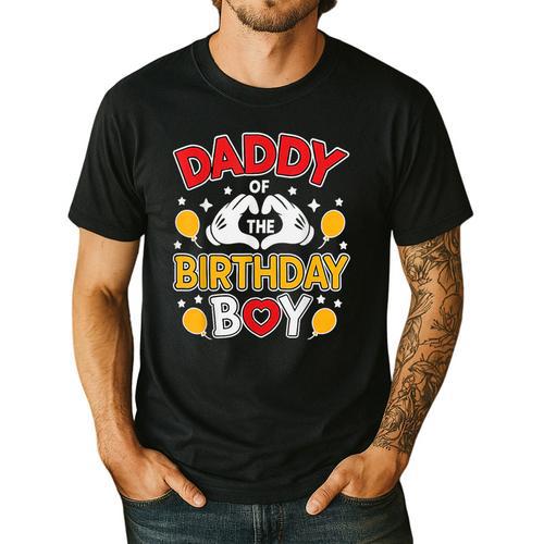 Daddy Of The Birthday Boy Shirt Matching Dad Son Family Bday Men's Casual T-Shirt - Father's Day Fun
