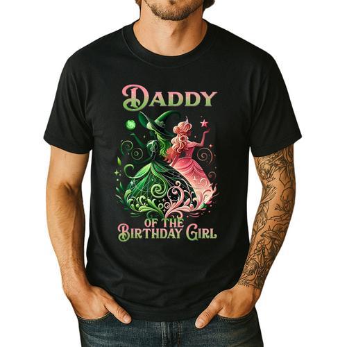Daddy Of The Birthday Girl Pink And Green Family Matching Men's Casual T-Shirt - Father's Day Fun