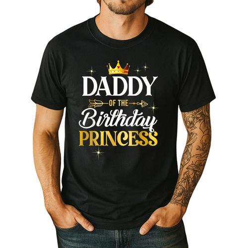 Daddy Of The Birthday Princess Girl Party Matching Family Men's Casual T-Shirt - Father's Day Fun