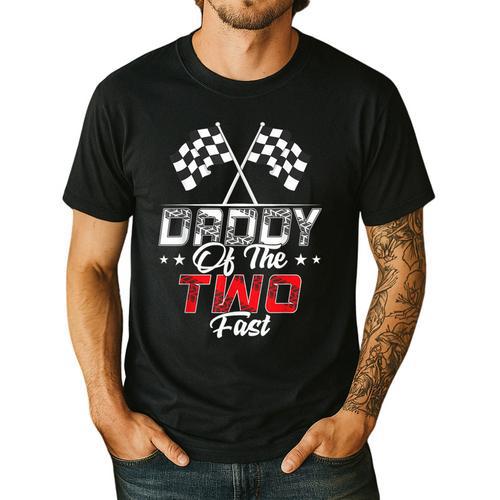 Daddy Of The Two Fast Second Birthday Racing Car Family Men's Casual T-Shirt - Father's Day Fun