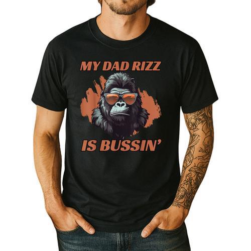 Dad's Birthday Father's Day Dad RIzz Is Bussin' Men's Casual T-Shirt - Father's Day Fun