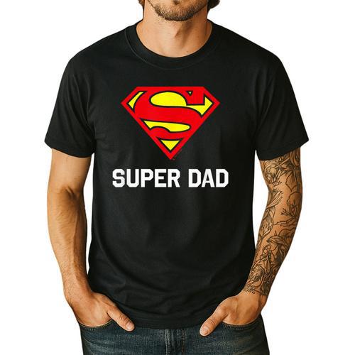 DC Comics Superman Father's Day Super Dad Logo Men's Casual T-Shirt - Father's Day Fun