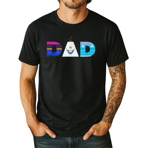 Disney Frozen Elsa Anna Olaf Dad Father's Day Birthday Men's Casual T-Shirt - Father's Day Fun