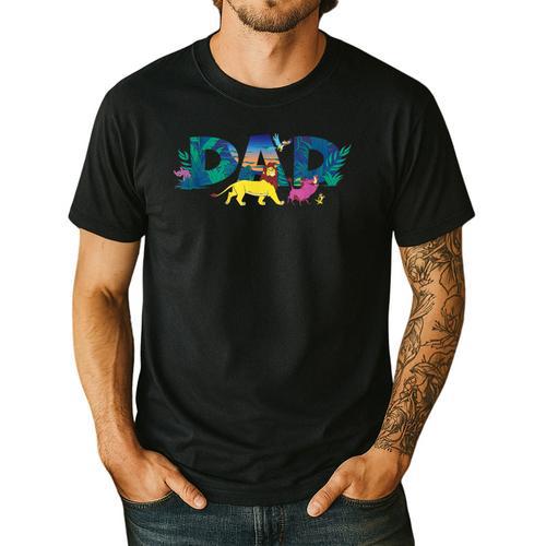 Disney The Lion King Simba & Pals Dad Father's Day Birthday Men's Casual T-Shirt - Father's Day Fun