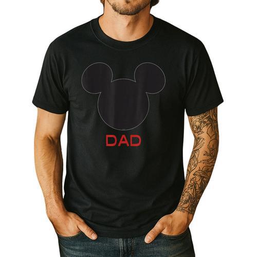 Disney Mickey Mouse Dad Family Small Men's Casual T-Shirt - Father's Day Fun