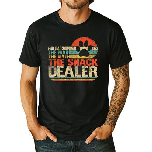 Dog Fathers Day Fur Dad The Man The Myth The Snack Dealer Men's Casual T-Shirt - Father's Day Fun