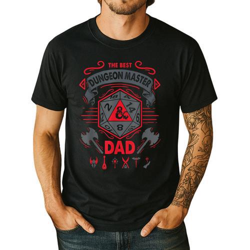 Dungeons & Dragons The Best Dungeon Master Dad Die Logo Men's Casual T-Shirt - Father's Day Fun