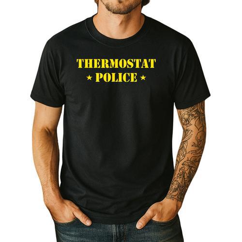 Father For Men Thermostat Police Dad Men's Casual T-Shirt - Father's Day Fun