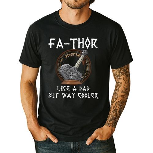 Fathor Dad Father Father's Day Classic Fit Short Sleeve T-Shirt Size Small Men's Casual T-Shirt - Father's Day Fun
