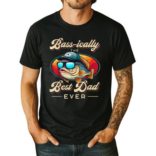 Fishing Father's Day Dad Fisherman Birthday Graphic Men's Casual T-Shirt - Father's Day Fun