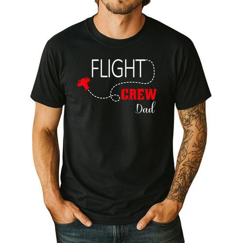 Flight Crew Airplane Birthday Dad Airplane Matching Family Men's Casual T-Shirt - Father's Day Fun