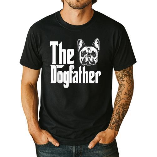 French Bulldog Dog Dad Dogfather Dogs Daddy Father Men's Casual T-Shirt - Father's Day Fun