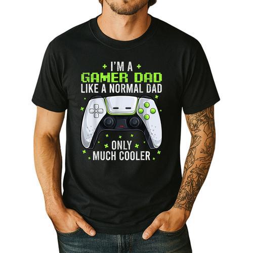 Gamer Dad Gaming Shirts Fathers Day Video Game Daddy Men's Casual T-Shirt - Father's Day Fun