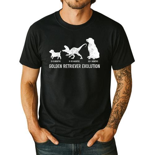Golden Retriever Mom Dad Puppy Dog Owner Dog Lover Men's Casual T-Shirt - Father's Day Fun