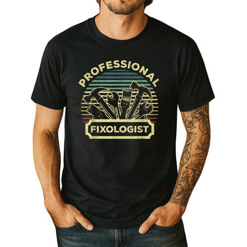 Handyman For Men Women Dad Fixologist Carpenter Tools Men's Casual T-Shirt - Father's Day Fun