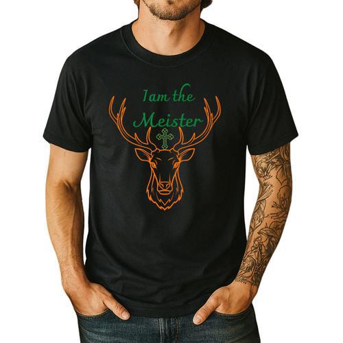 IAM The Meister Jaegermeister Dad Mom Deer Men's Casual T-Shirt - Father's Day Fun