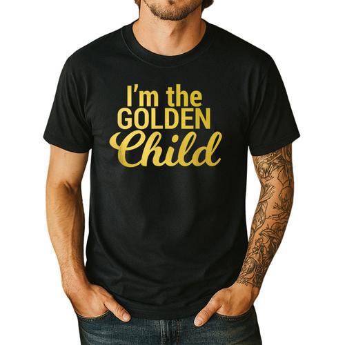 I'm The Golden Child For MomDad's Favorite Child T-Shirt Men's Casual T-Shirt - Father's Day Fun