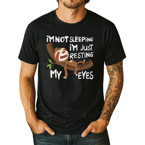 I'm Not Sleeping I'm Just Resting My Eyes Father's Day Dad Men's Casual T-Shirt - Father's Day Fun