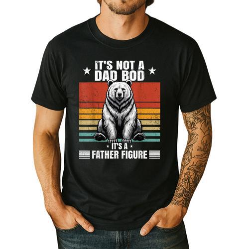 It's Not A Dad Bod It's Father Figure Bear Vintage Men's Casual T-Shirt - Father's Day Fun