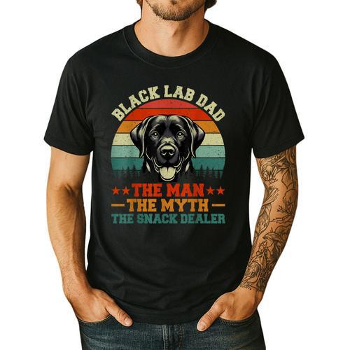 Labrador Retriever Dad Black Lab Dad Men's Casual T-Shirt - Father's Day Fun