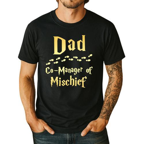 Magical Dad Manager Of Mischief Birthday Family Matching Men's Casual T-Shirt - Father's Day Fun