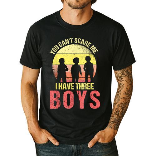Mom Of 3 Boys Dad I Have Three Boys Dad Of 3 Boys Mom Of 3 Men's Casual T-Shirt - Father's Day Fun