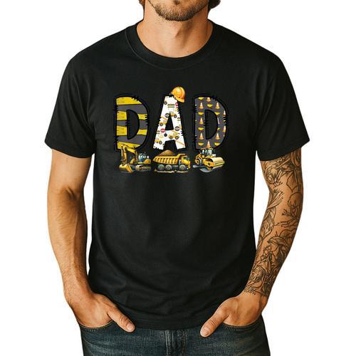 Mom And Dad Construction Birthday Boys Toddler Kids Family Men's Casual T-Shirt - Father's Day Fun
