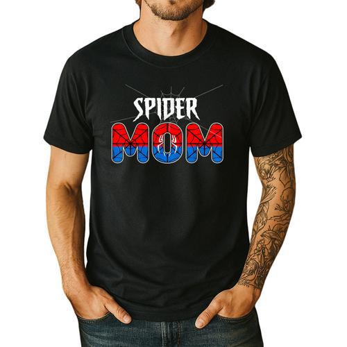 Mom And Dad Spider Family Matching Birthday Halloween Men's Casual T-Shirt - Father's Day Fun