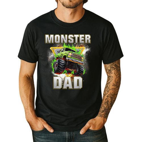 Monster Truck Dad Monster Truck Are My Jam Adults Kids Men's Casual T-Shirt - Father's Day Fun