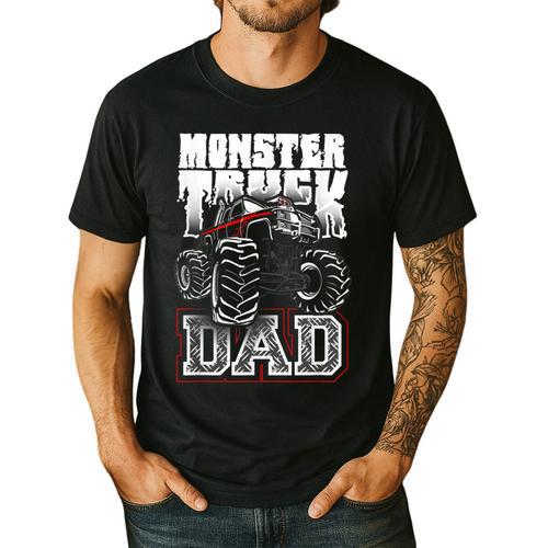 Monster Truck Dad Tshirt Men's Casual T-Shirt - Father's Day Fun
