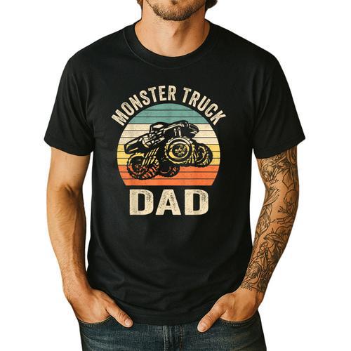 Monster Truck Dad Shirt Retro Vintage Monster Truck Shirt Men's Casual T-Shirt - Father's Day Fun
