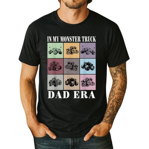In My Monster Trucks Dad Era Men's Casual T-Shirt - Father's Day Fun
