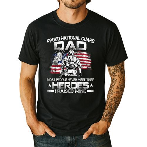 National Guard Graduation Proud National Guard Dad Men's Casual T-Shirt - Father's Day Fun
